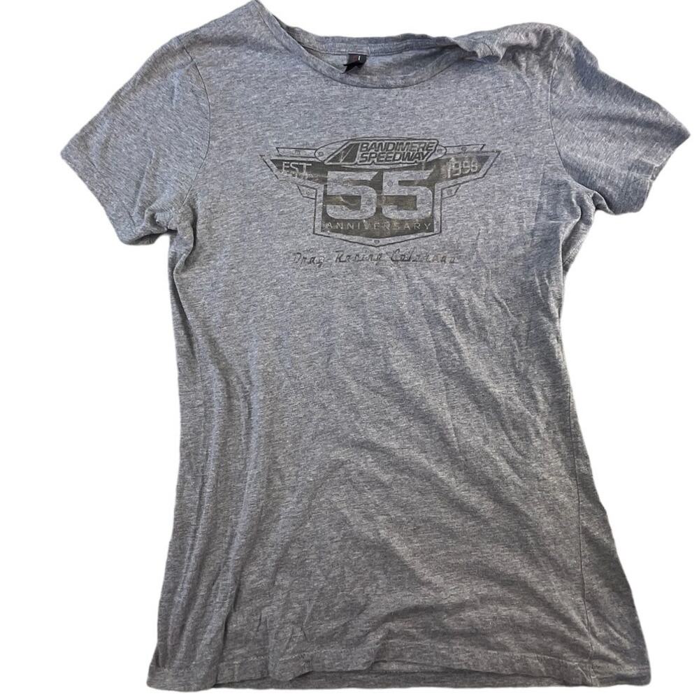 Bandimere Speedway 55th Anniversary Gray Graphic T-Shirt Medium District Made